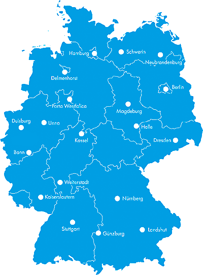 Verlinkung auf die verschiedenen Niederlassungen Verlinkung auf die verschiedenen Niederlassungen