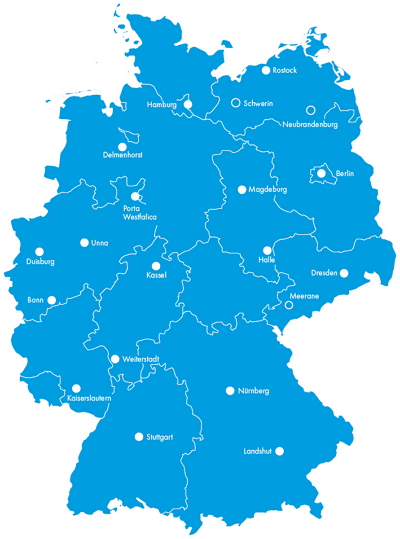 Verlinkung auf die verschiedenen Niederlassungen Verlinkung auf die verschiedenen Niederlassungen